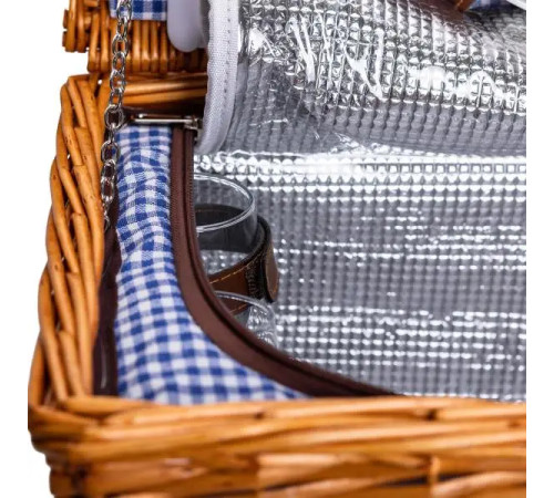 Кошик для пікніка Yiwu на 4 персони 42 х 28 х 20 см із термосумкою