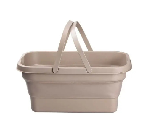 Кошик для пікніка SLOW JOURNEY зі столиком розкладний 44 х 26 х 23 см, бежевий