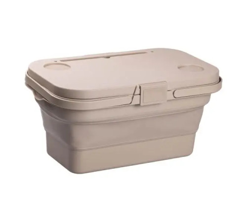 Кошик для пікніка SLOW JOURNEY зі столиком розкладний 44 х 26 х 23 см, бежевий