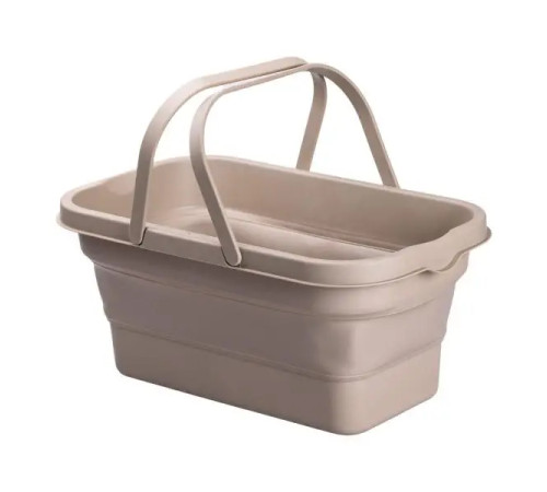 Кошик для пікніка SLOW JOURNEY зі столиком розкладний 44 х 26 х 23 см, бежевий