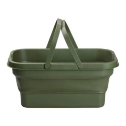 Кошик для пікніка SLOW JOURNEY зі столиком розкладний 44 х 26 х 23 см, зелений