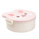 Ланч-бокс дитячий TS Kitchen зі столовими приборами Rabbit 18 х 18 х 7 см, рожево-білий
