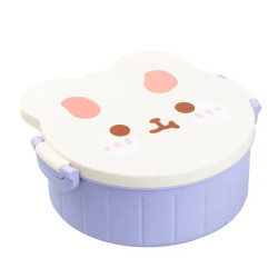 Ланч-бокс дитячий TS Kitchen зі столовими приборами Rabbit 18 х 18 х 7 см, бузково-білий