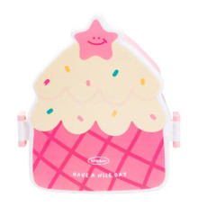 Ланч-бокс дитячий TS Kitchen зі столовими приладами Cake 20 х 18 х 8 см, рожевий