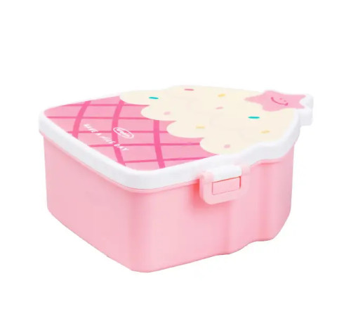 Ланч-бокс дитячий TS Kitchen зі столовими приладами Cake 20 х 18 х 8 см, рожевий Ланч-бокс дитячий TS Kitchen зі столовими приладами Cake 20 х 18 х 8 см, рожевий