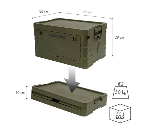 Ящик складаний NILS CAMP NCB4004 50 л, зелений