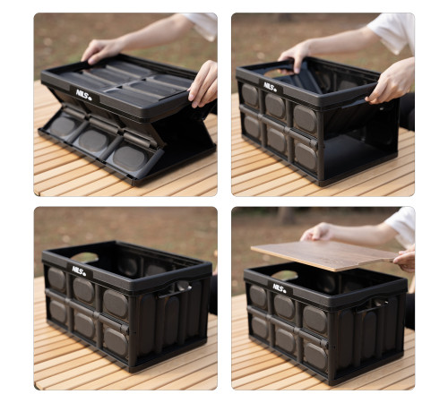 Ящик складаний 2в1 NILS CAMP NCB4005 20 л, чорний