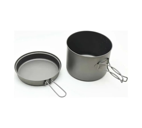 Набір посуду каструля + пательня Toaks Titanium 1600 мл Pot with Pan Набір посуду каструля + пательня Toaks Titanium 1600 мл Pot with Pan
