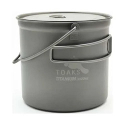 Каструля з розкладними ручками Toaks Titanium 1100 мл Pot with Bail Handle