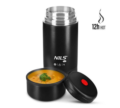 Термос для обіду NILS CAMP NC3802 1 л, чорний