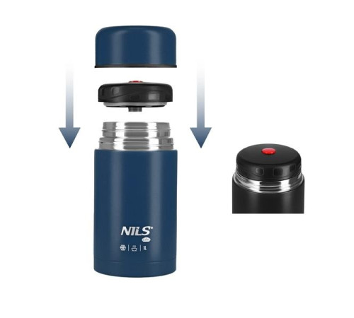 Термос для обіду NILS CAMP NC3802 1 л, синій
