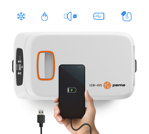 Дорожній холодильник з ременем Peme Go Adventure Orange 30 28,3 л, сірий