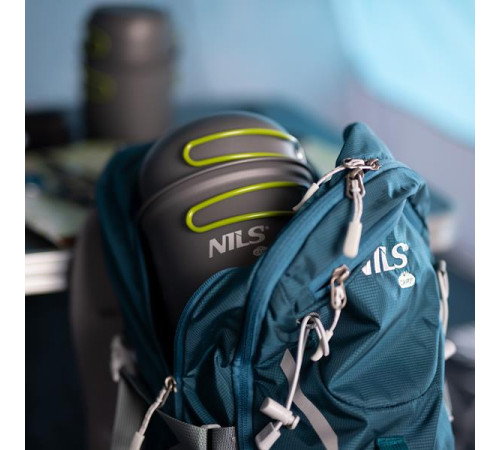 Набір посуду для кемпінгу NC1767 XL NILS CAMP, сірий Набір посуду для кемпінгу NC1767 XL NILS CAMP, сірий
