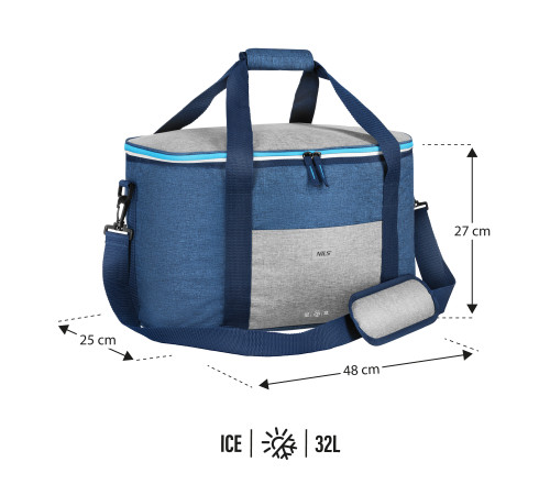 Термосумка NILS CAMP NC2903 32 л, синьо-сіра