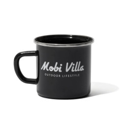 Чашка емальована Mobi Garden Villa NX21666069 350 мл, чорна