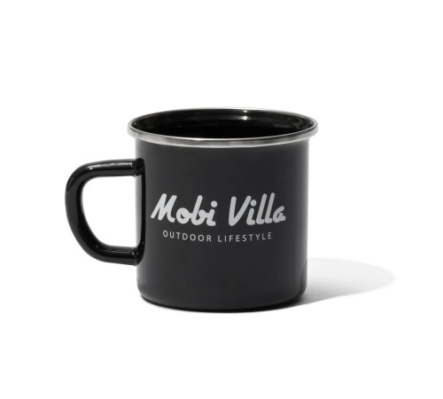 Чашка емальована Mobi Garden Villa NX21666069 350 мл, чорна