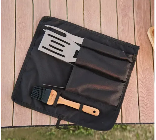 Набір для барбекю Mobi Garden NX23666006 4 предмети, сірий