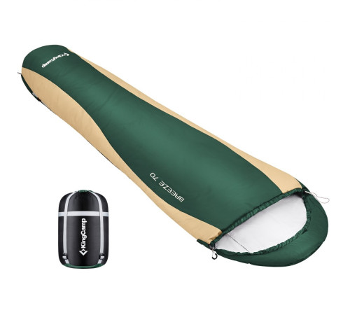 Спальний мішок KingCamp Breeze 215 см - зелений