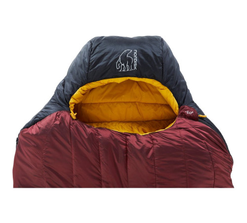 Спальник Nordisk Oscar -10° Mummy Large - бордовий/жовтий Спальник Nordisk Oscar -10° Mummy Large - бордовий/жовтий