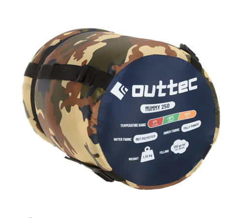 Спальний мішок кокон Outtec Mummy демісезон камуфляж Спальний мішок кокон Outtec Mummy демісезон камуфляж