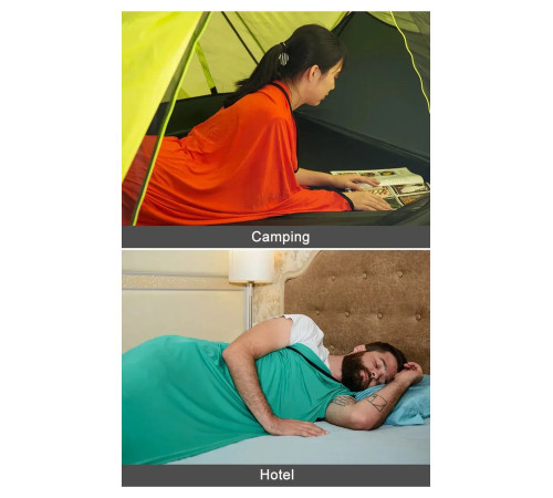 Вкладиш для спального мішка Naturehike NH17N002-D, світло-блакитний