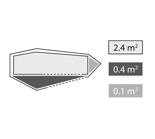 Намет одномісний Robens Cress 1 Pro, 270 х 120 х 95 см, зелений