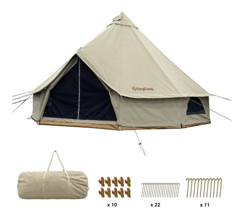 Намет садовий KING CAMP 400 х 400 см, коричневий