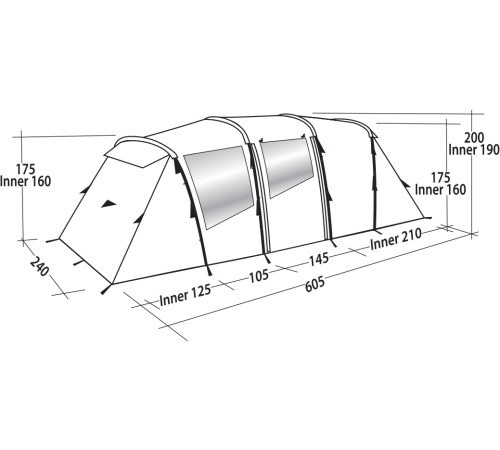 Зелений намет Easy Camp Huntsville Twin 600 Зелений намет Easy Camp Huntsville Twin 600