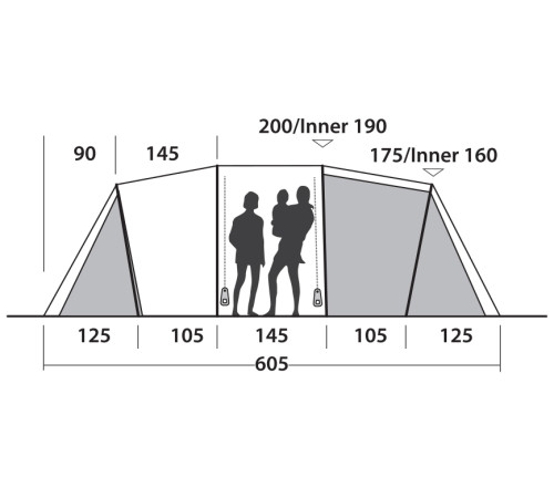 Зелений намет Easy Camp Huntsville Twin 600 Зелений намет Easy Camp Huntsville Twin 600