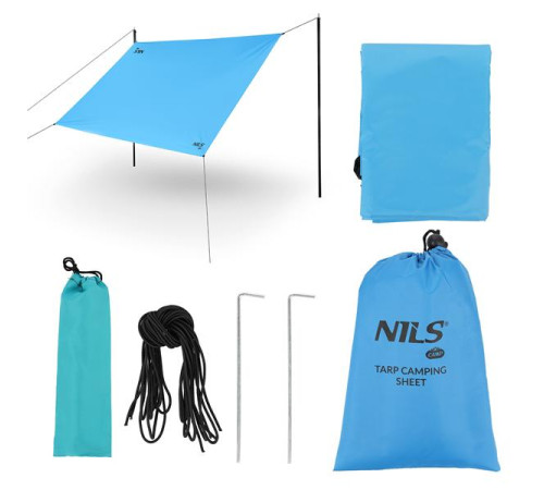 Тент для кемпінгу NILS CAMP NC17111 230 х 140 см, блакитний