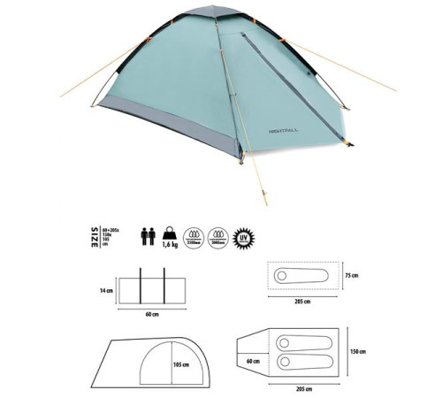 Намет для кемпінгу NILS CAMP NIGHTFALL NC6033 бірюзовий Намет для кемпінгу NILS CAMP NIGHTFALL NC6033 бірюзовий