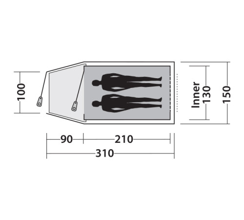 Намет двомісний Easy Camp Spirit 200 Rustic Green (120396)
