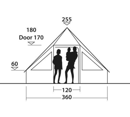 Намет десятимісний Easy Camp Moonlight Cabin Grey (120444)