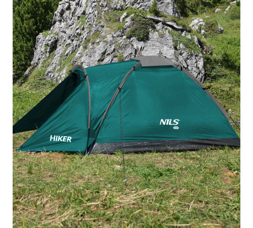 Намет двомісний NILS CAMP NC6010 Hiker, 275 х 150 х 105 см, зелений