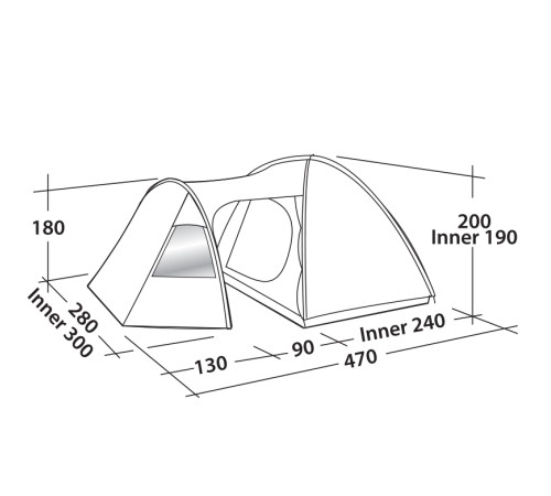 Намет п'ятимісний Easy Camp Eclipse 500 Rustic Green (120387)