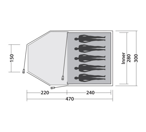Намет п'ятимісний Easy Camp Eclipse 500 Rustic Green (120387)