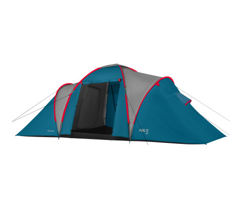 Намет шестимісний NILS CAMP NC6031 Highland, 570 х 210 х 200 см, синьо-сірий
