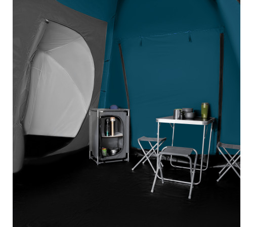Намет шестимісний NILS CAMP NC6031 Highland, 570 х 210 х 200 см, синьо-сірий