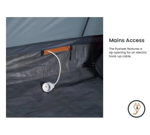 Намет чотиримісний Easy Camp Hamra 4, 430 × 185 × 260 см, синій