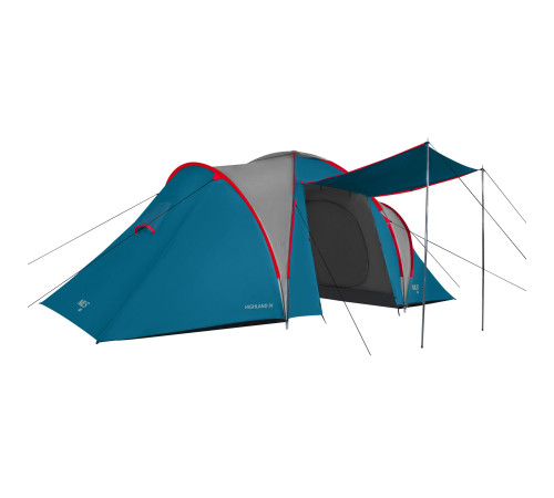 Намет чотиримісний NILS CAMP NC6431 Highland IV, 450 х 210 х 190 см, синьо-сірий