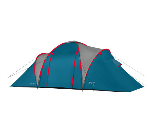 Намет чотиримісний NILS CAMP NC6431 Highland IV, 450 х 210 х 190 см, синьо-сірий