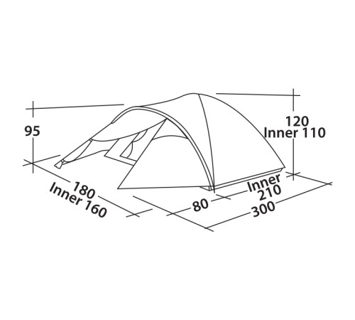 Намет тримісний Easy Camp Quasar 300 Rustic Green (120395) Намет тримісний Easy Camp Quasar 300 Rustic Green (120395)
