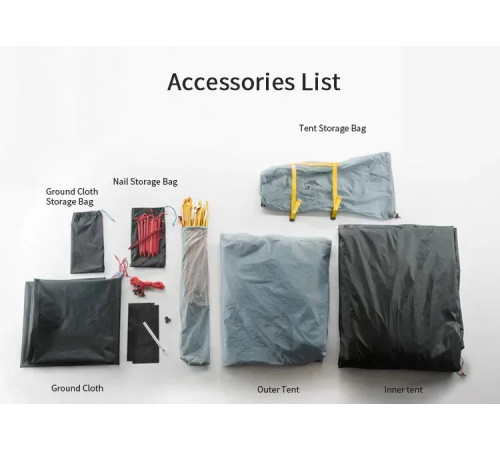 Намет одномісний 3F UL Gear Floating cloud 15D, сірий