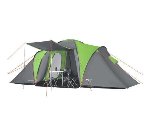 Намет кемпінговий NILS CAMP NC6431 HIGHLAND IV сіро-зелений