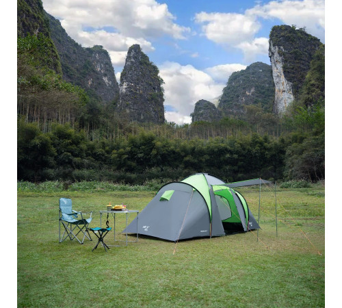 Намет кемпінговий NILS CAMP NC6431 HIGHLAND IV сіро-зелений