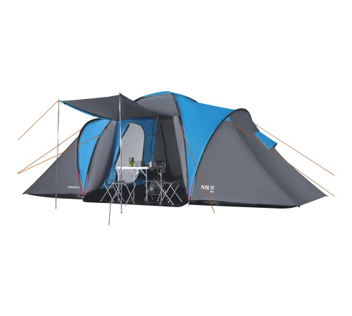 Намет кемпінговий NILS CAMP NC6431 HIGHLAND IV сіро-блакитний
