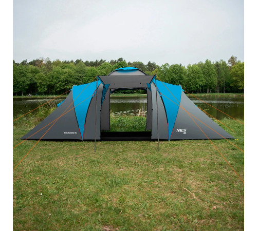 Намет кемпінговий NILS CAMP NC6431 HIGHLAND IV сіро-блакитний