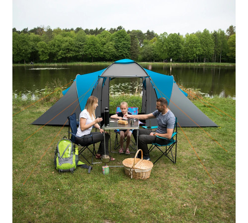 Намет кемпінговий NILS CAMP NC6431 HIGHLAND IV сіро-блакитний