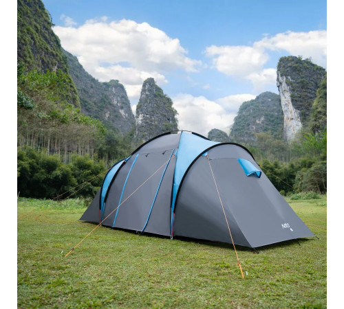 Намет кемпінговий NILS CAMP NC6431 HIGHLAND IV сіро-блакитний