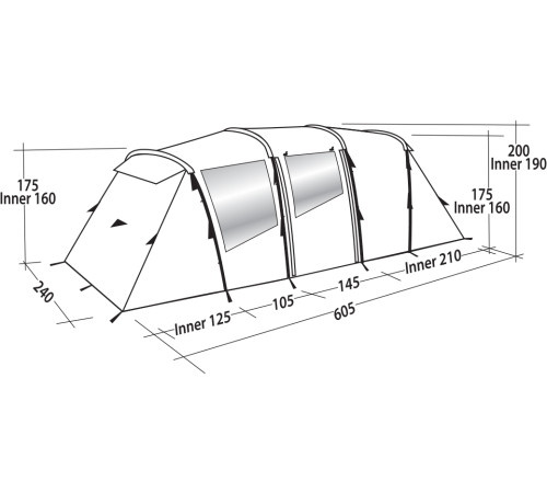 Намет шестимісний Easy Camp Huntsville Twin 600 Green/Grey (120409) Намет шестимісний Easy Camp Huntsville Twin 600 Green/Grey (120409)